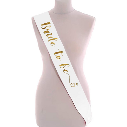 Sash "Bride To Be" Blanca