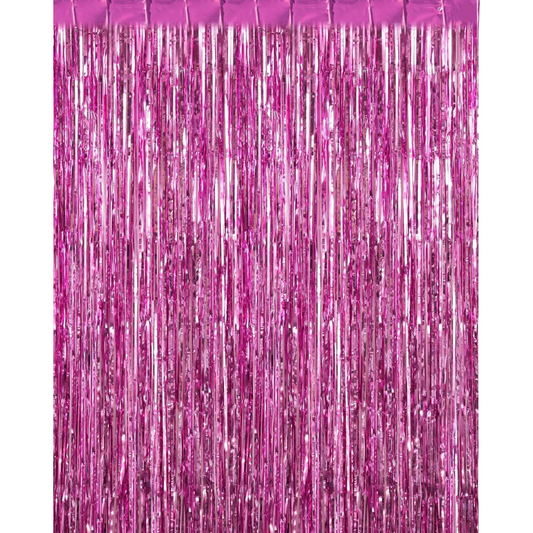 Set 2 Cortinas Metálicas Rosas