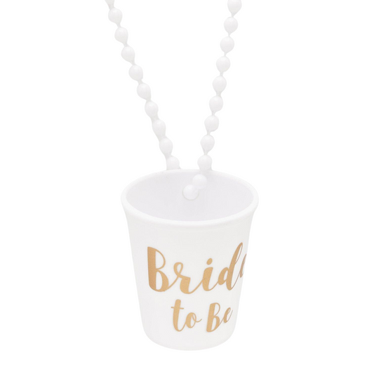 Collar Shot Blanco "Bride to be"